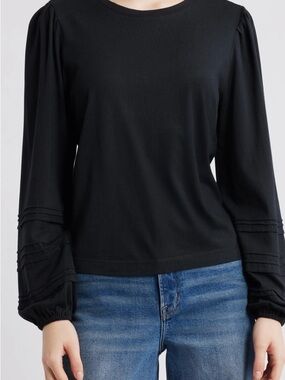 PAIGE Cyrano Pintuck Jersey Top